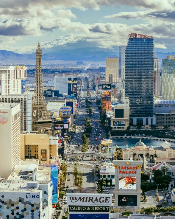 Aerial view of the Las Vegas Strip